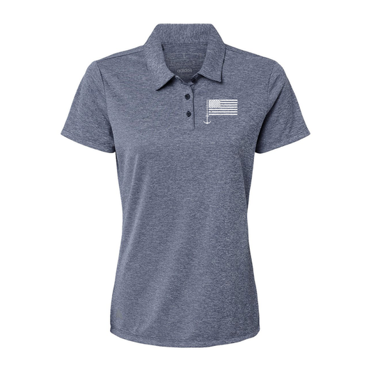 Adidas Women's Heathered Polo A583, Screen Print