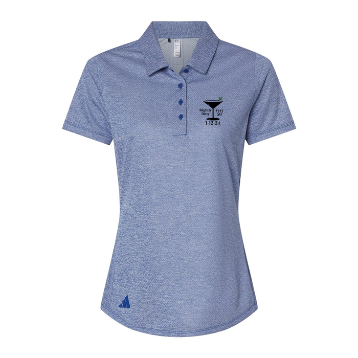 Adidas Women's Space Dyed Polo A592, Screen Print