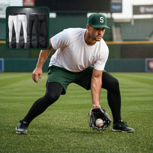 Adult Full Leg Compression Pants - Black