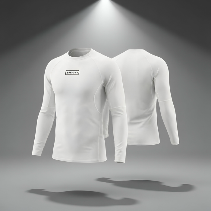 Adult Long Sleeve Compression Shirt - White