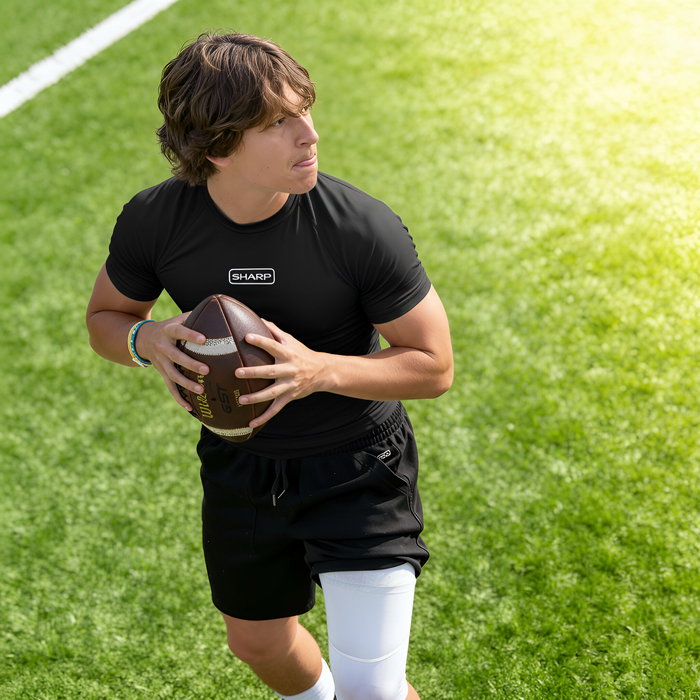 Adult Short Sleeve Compression Shirt - Black