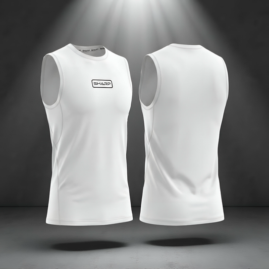 Adult Sleeveless Compression Shirt - White
