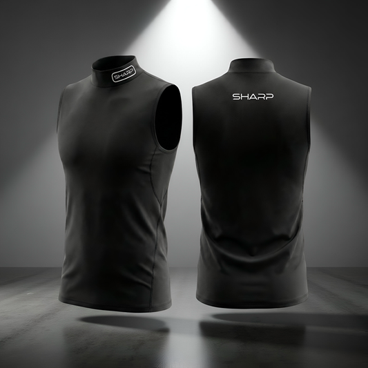Adult Sleeveless Mock Neck Compression - Black