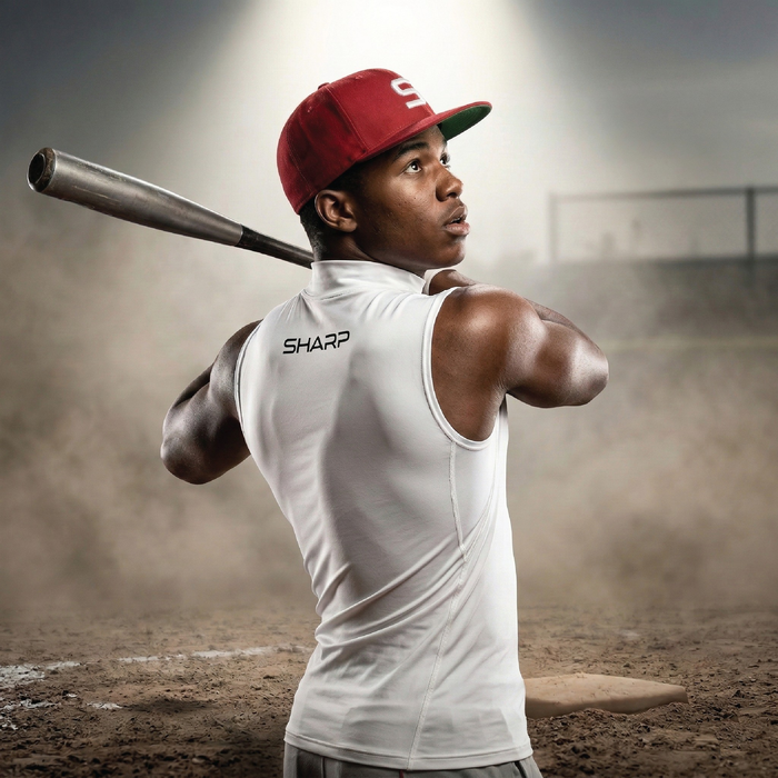 Adult Sleeveless Mock Neck Compression - White