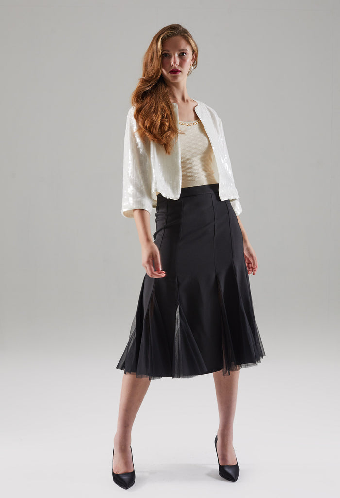 Agleam Shimmer Cardigan Jacket