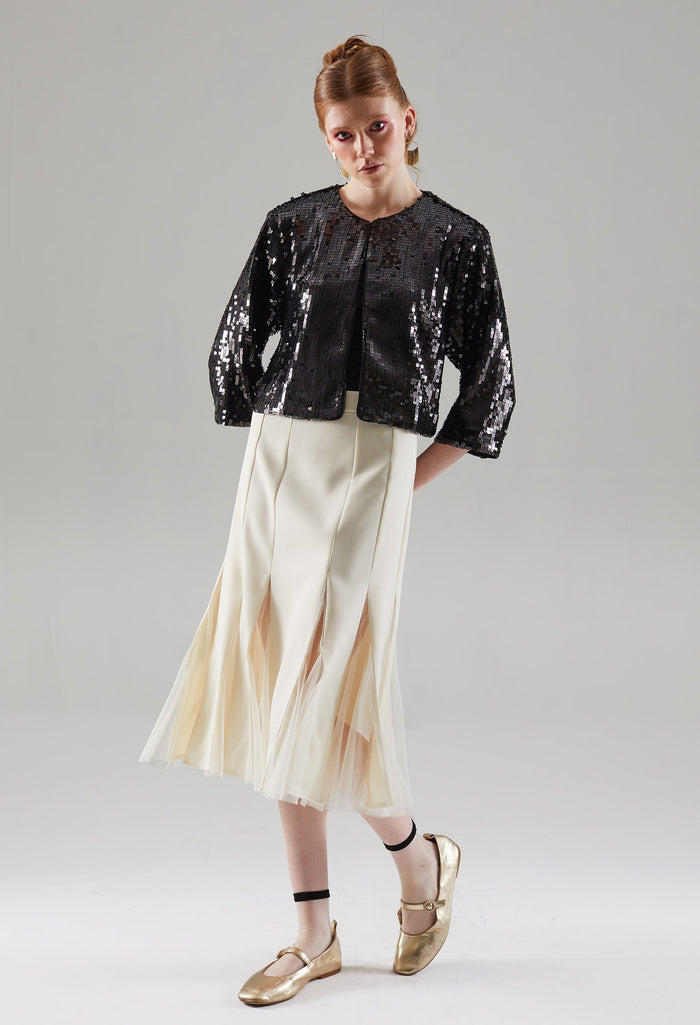 Agleam Shimmer Cardigan Jacket