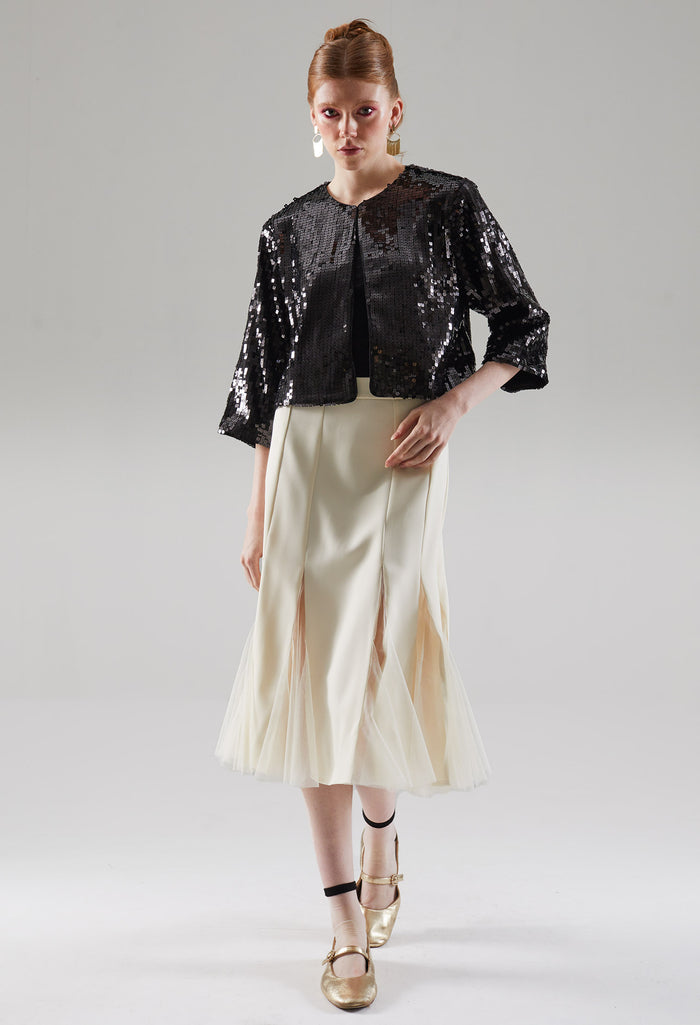 Agleam Shimmer Cardigan Jacket
