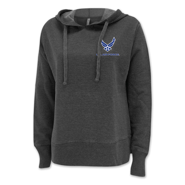 Air Force Wings Left Chest Ladies Hood