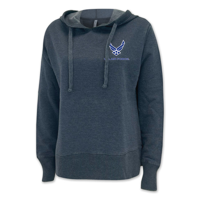 Air Force Wings Left Chest Ladies Hood