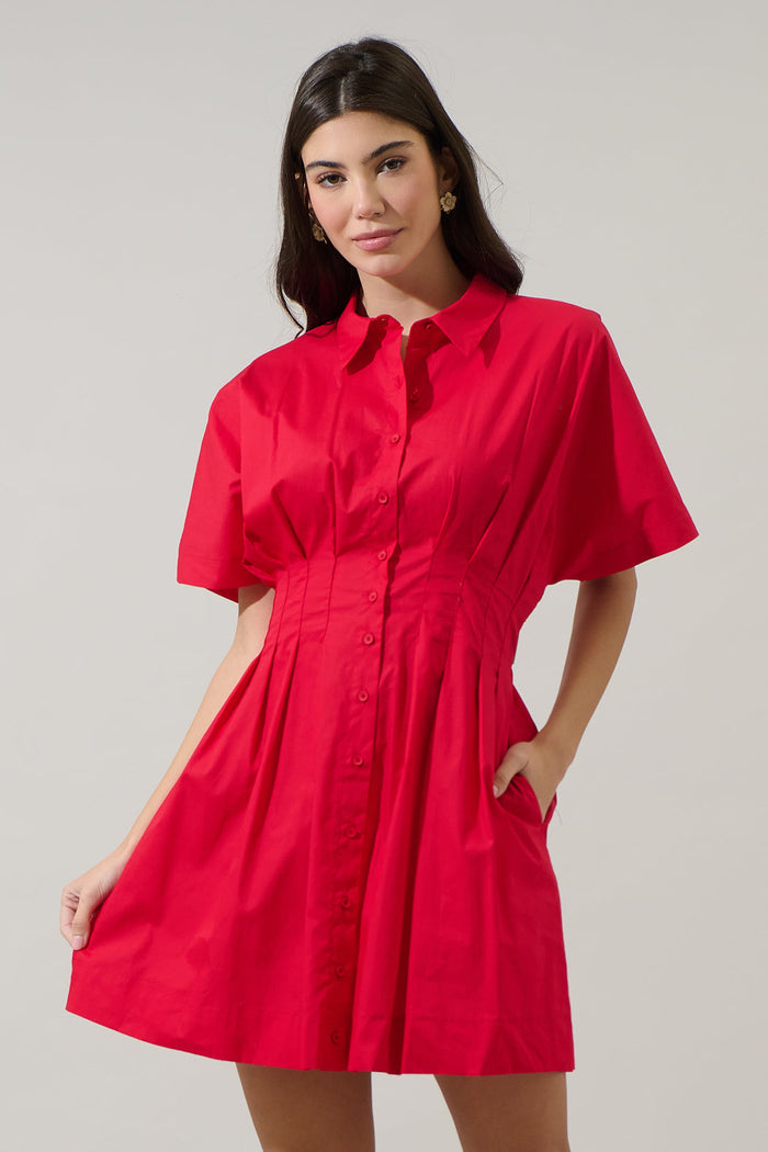 Alix Button Down Mini Dress