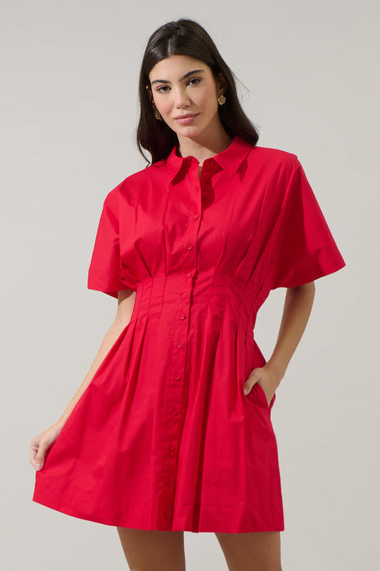 Alix Button Down Mini Dress