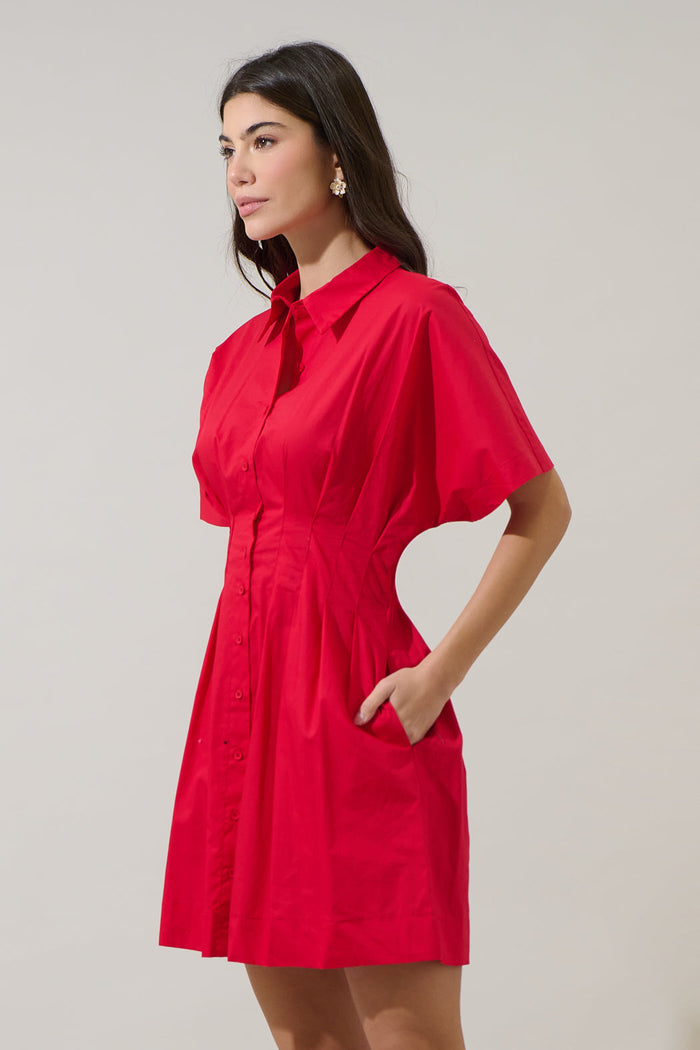 Alix Button Down Mini Dress