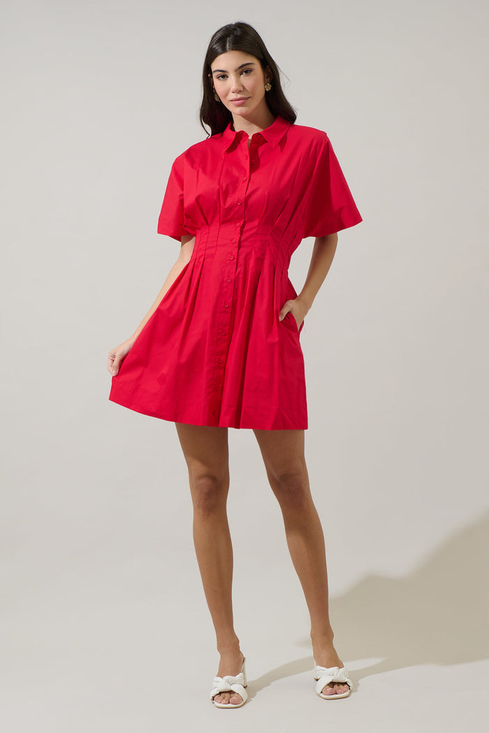 Alix Button Down Mini Dress