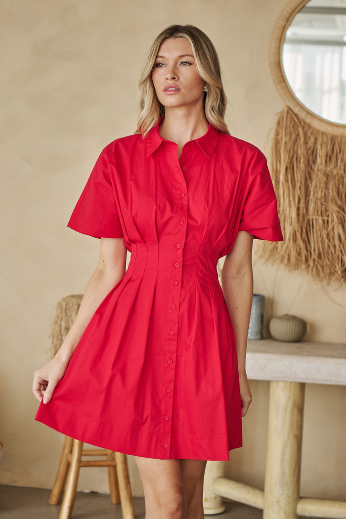 Alix Button Down Mini Dress