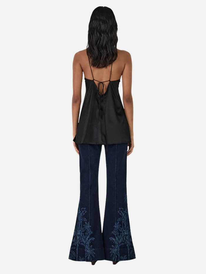 Allegra Scarf Top - Black