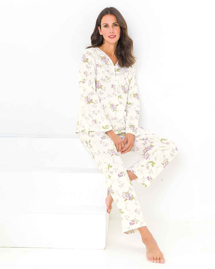Angelina Long Sleeve Cotton Pyjamas - The Classic Boutique