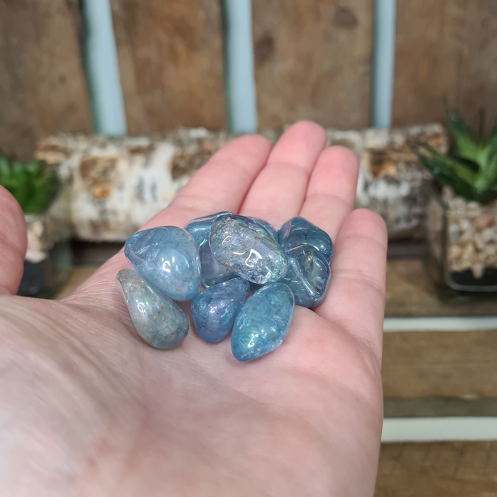 Earthstore® Aqua Aura Quartz - Tumblestone