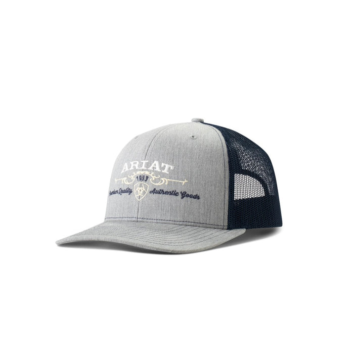 Ariat Embroidered Name Trucker Hat- Denim