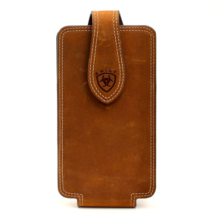 Ariat Large Double Stitch Brown Cell Phone Case