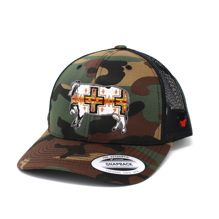 Aztec Bull Embroidered Trucker Hat