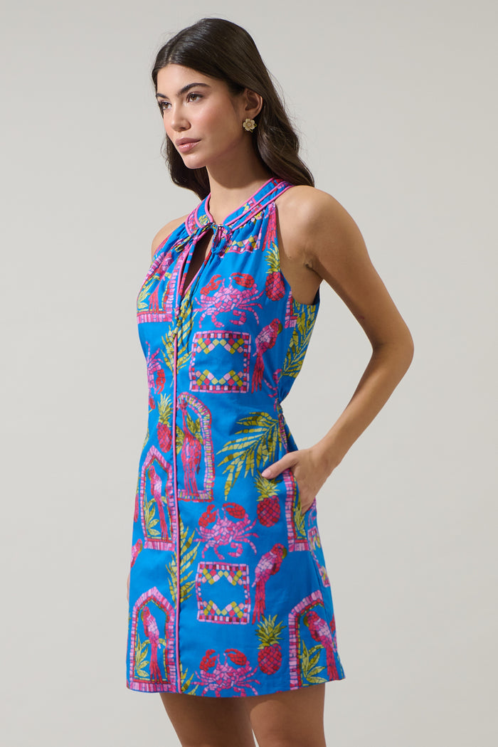 Bally Tropical Gloria Sleeveless Mini Dress