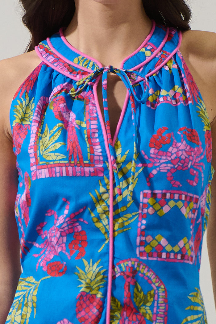 Bally Tropical Gloria Sleeveless Mini Dress