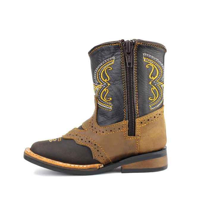 Bandoleros Infant Bull Cowboy Boot w/ Zipper