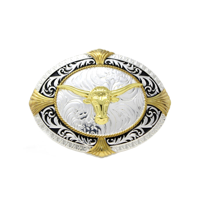Bandoleros Oval Longhorn Buckle