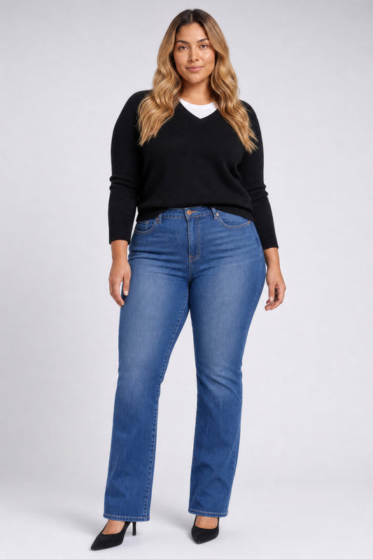 Barbara Bootcut Jeans In Plus Size - Elm