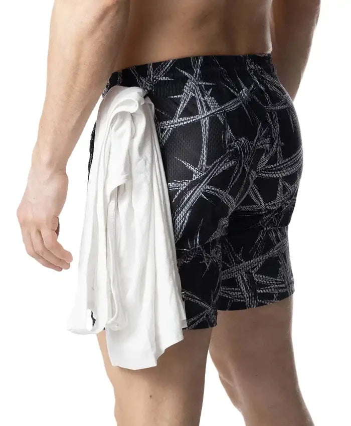 BARBED WIRE RUGBY SHORT