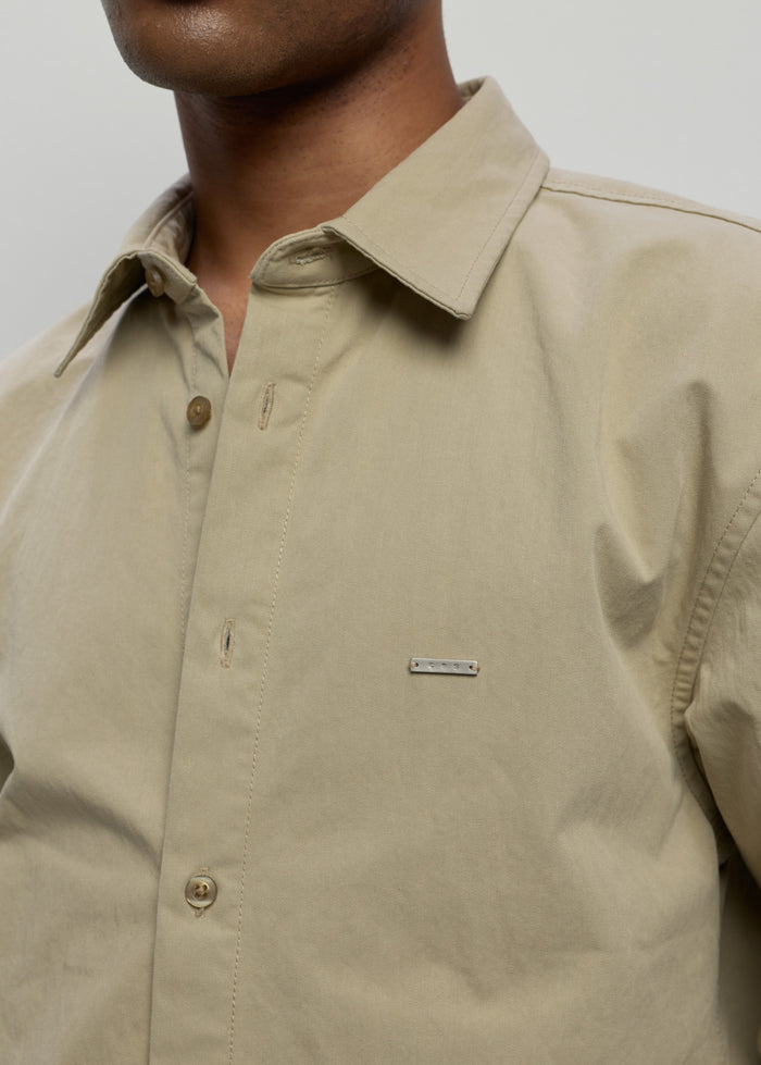 BEIGE COTTON SHIRT