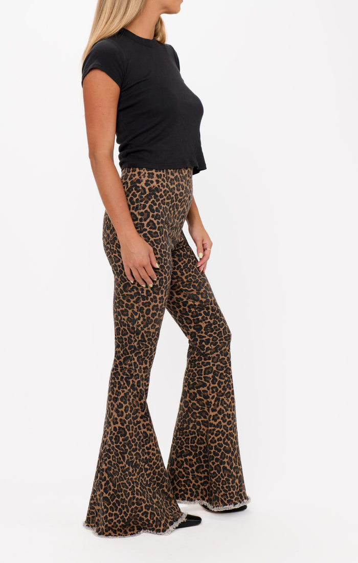 Berkeley Bells ~ Leopard Latte Denim