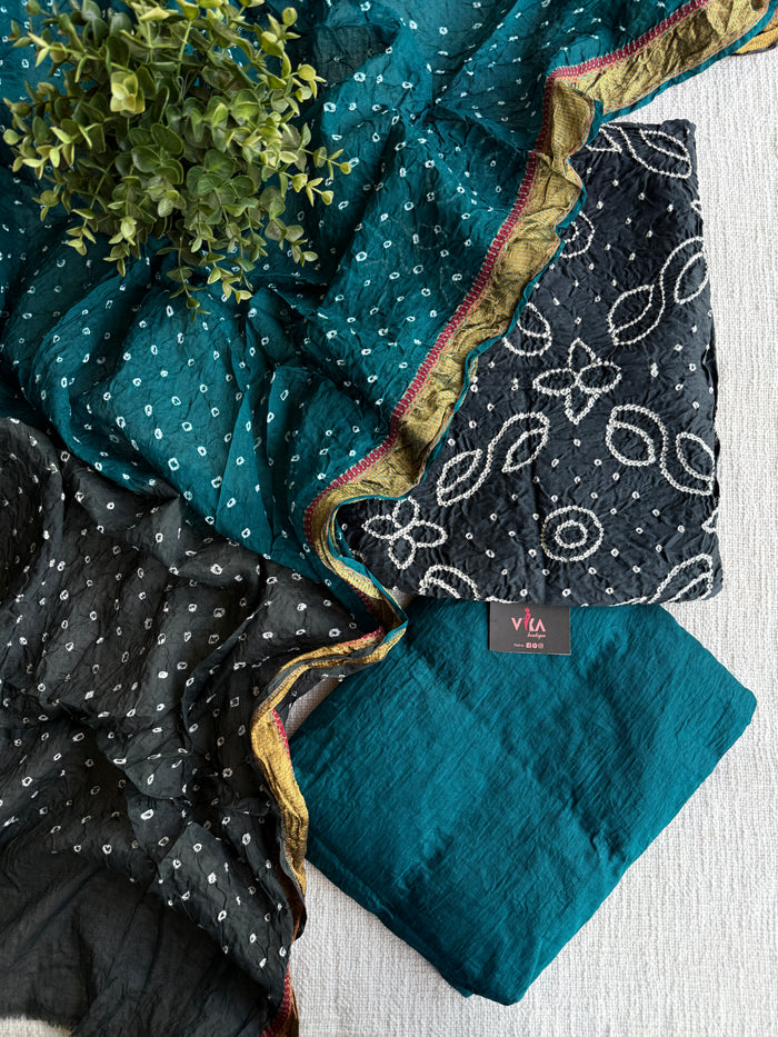 Bhandhej cotton salwar material