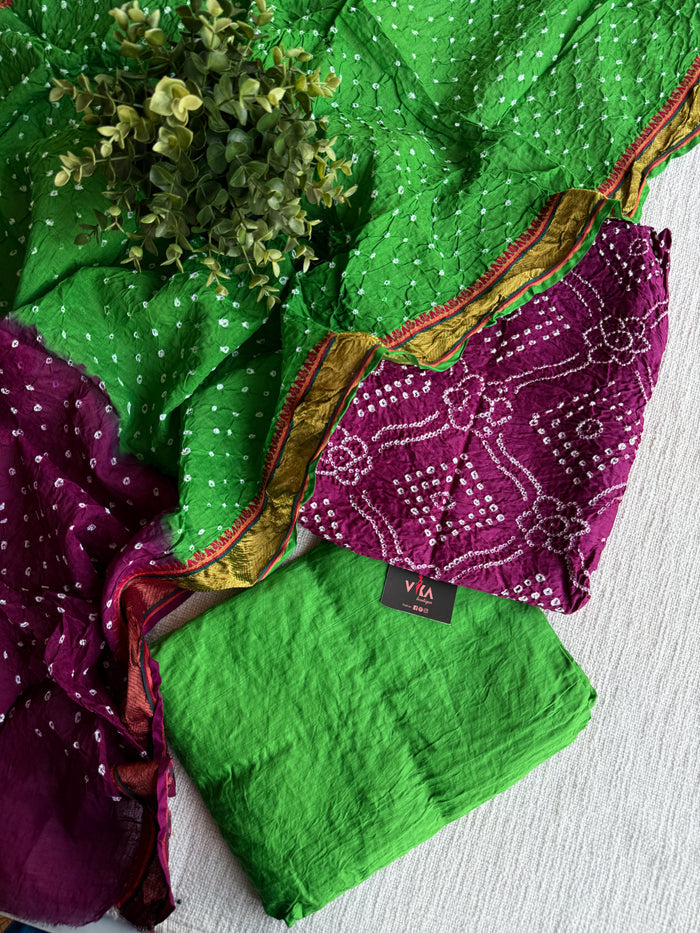 Bhandhej cotton salwar material