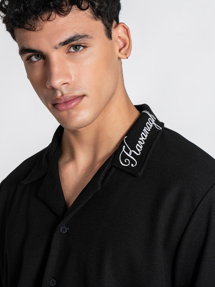 shirts / White Ripped Knit Polo