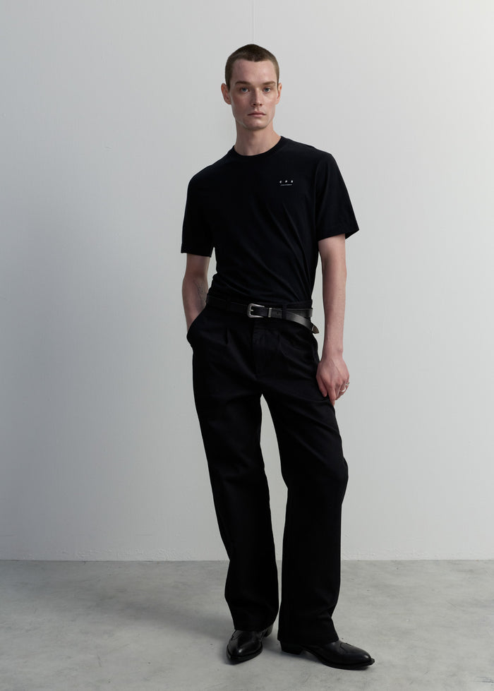 BLACK SULFUR DYED WASHED TEE