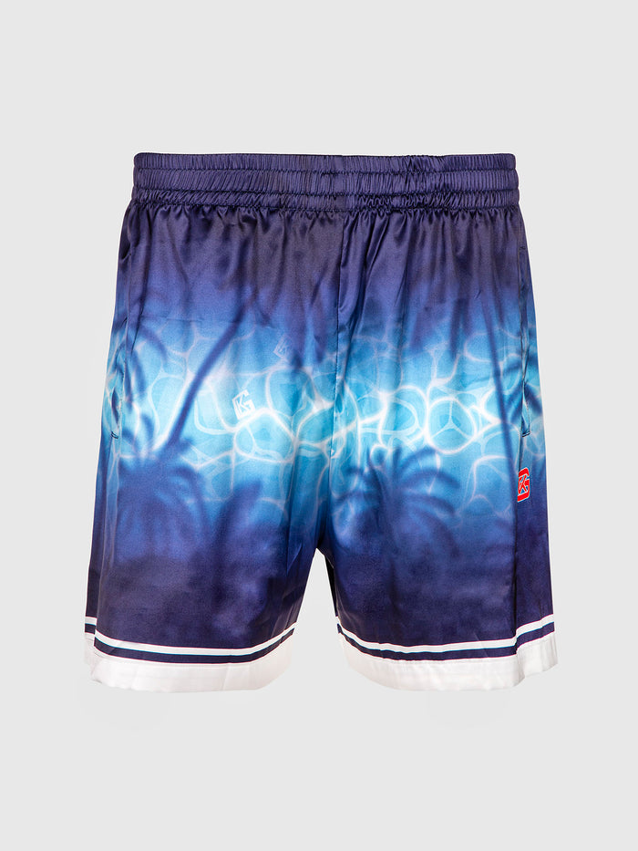 shorts / Blue Pool Satin Shorts