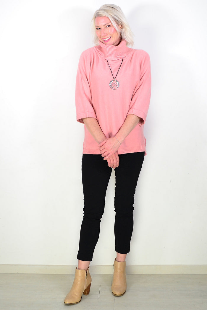 Blush Pink Snuggle up Tunic Jumper