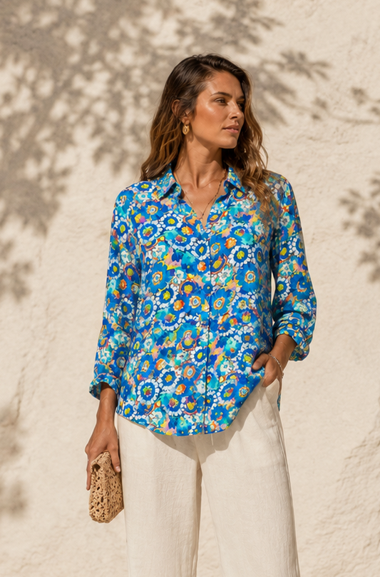Bodhi Artsy Shirt Blue