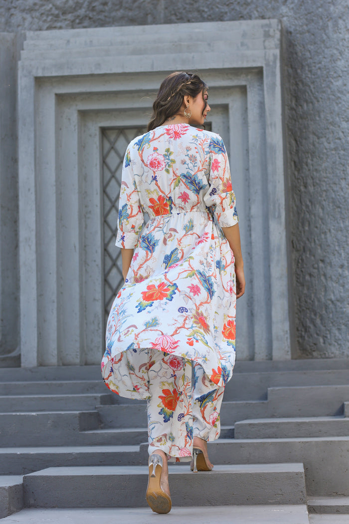 Boho Chique Russian Silk Floral Co-ord Set