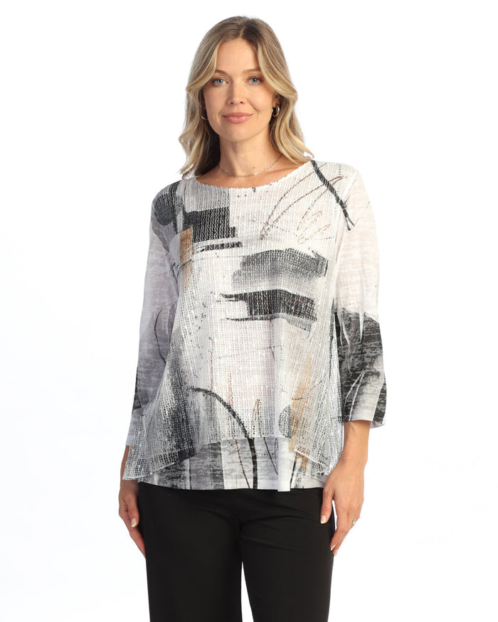 Boucle Mesh Tunic Top - BC4