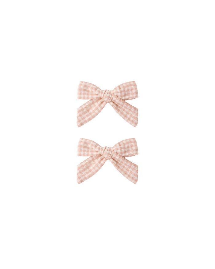 Bows, Set Of 2 || Petal Gingham