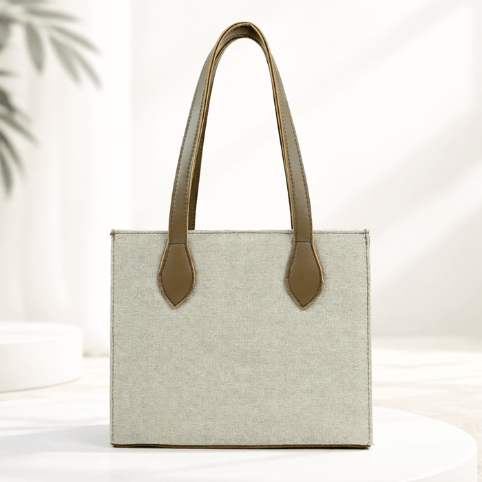 Box Canvas Beige & Brown - astorebags.pk