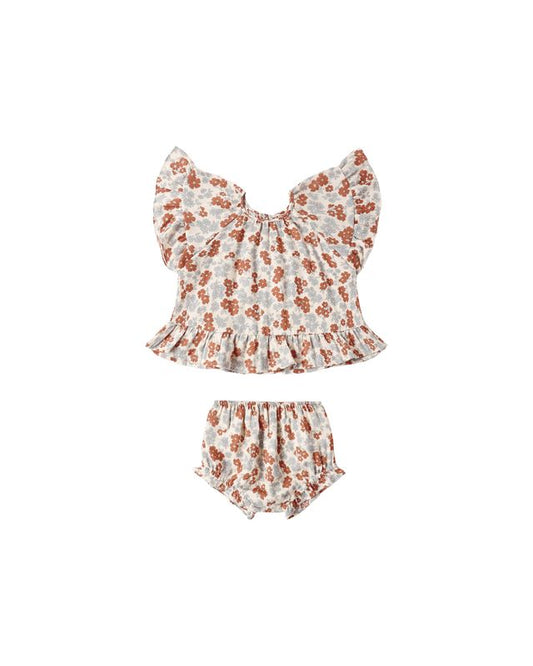 Butterfly Top & Bloomer Set || Americana Floral