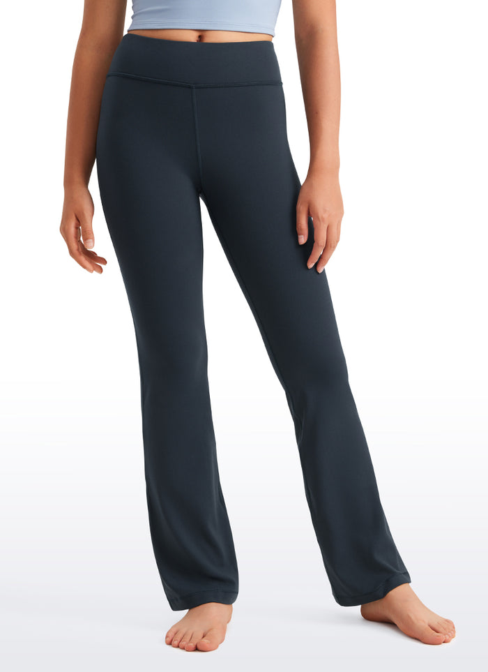 CRZ YOGA Girl's Active Sports Yoga Lounge Butterluxe Flare Leggings True Navy