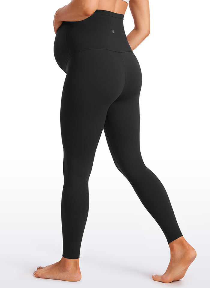 CRZ YOGA Women's Maternity Leggings Super High Rise Butterluxe 30'' Black