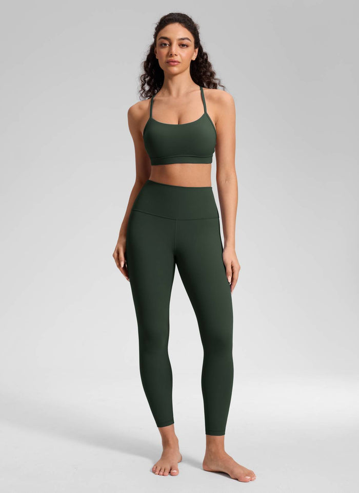 CRZ YOGA Women's Yoga Lounge High Rise Butterluxe Yoga Leggings 25'' Legend Green