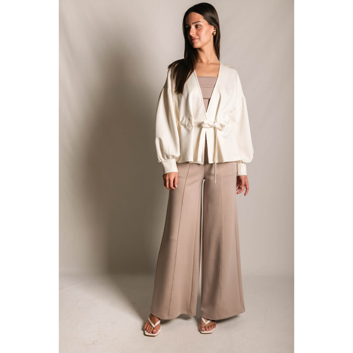 BYC - P. CILL Butter Modal, Wrap Cardigan 1101 - Ivory