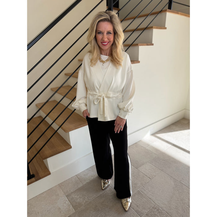 BYC - P. CILL Butter Modal, Wrap Cardigan 1101 - Ivory