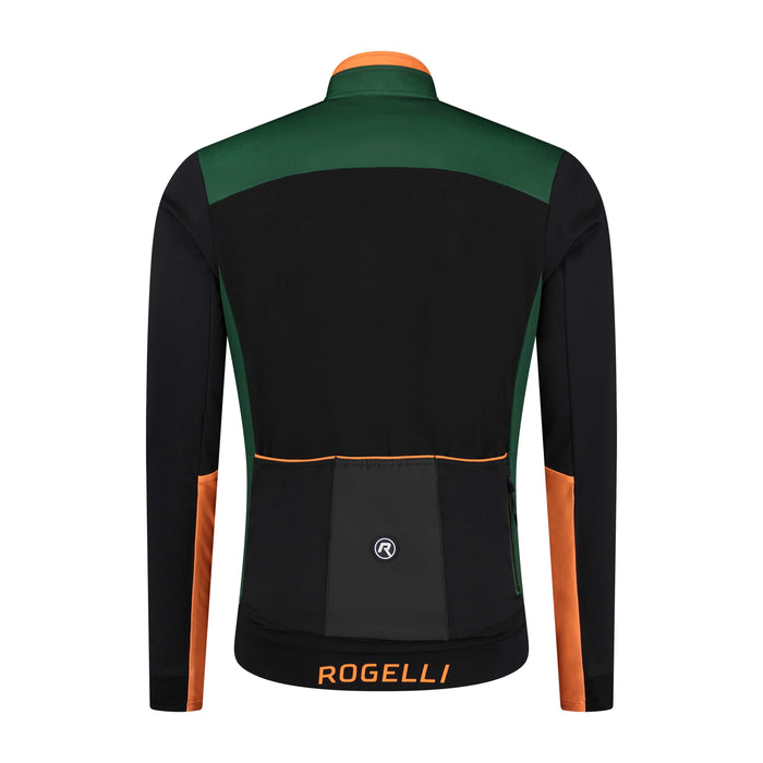 Rogelli Cadence fietsjack heren groen achterkant.